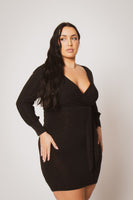 Plus Size Starlit Cinch Dress - Black