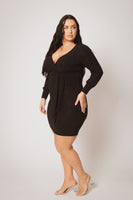 Plus Size Starlit Cinch Dress - Black