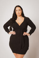 Plus Size Starlit Cinch Dress - Black