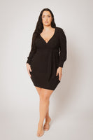 Plus Size Starlit Cinch Dress - Black