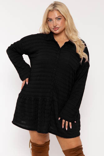 Plus Size Tessa Tunic   Dress  Black