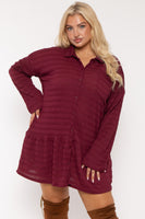 Plus Size Tessa Tunic   Dress  Burgundy