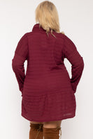 Plus Size Tessa Tunic   Dress  Burgundy