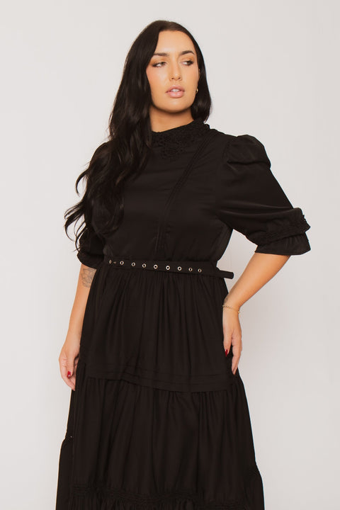 Plus Size Victoria Maxi Dress - Black