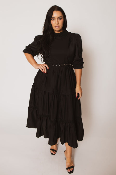Plus Size Victoria Maxi Dress - Black