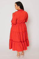 Plus Size Victoria Maxi Dress -Red