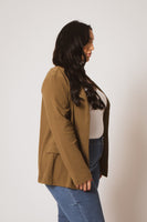 Plus Size Effortless Chic Jacket - Olive