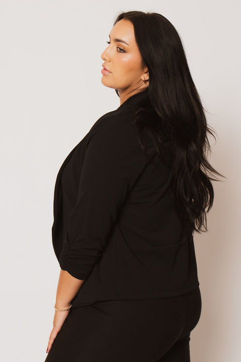 Plus Size Essential Jacket  - Black