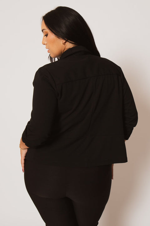Plus Size Essential Jacket  - Black