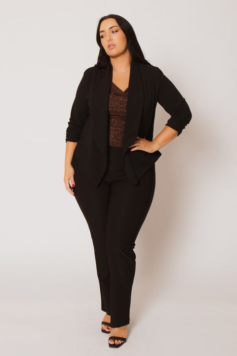 Plus Size Essential Jacket  - Black