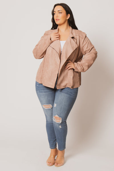 Plus Size Urban Edge Jacket- Mauve