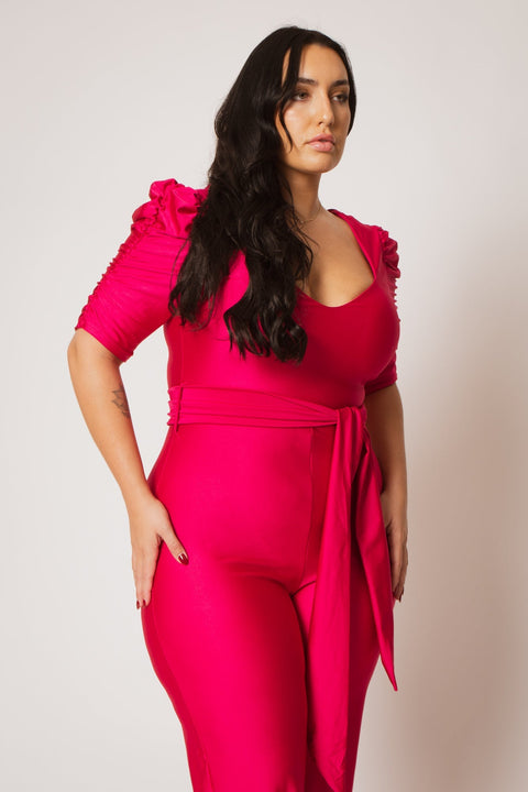Plus Size Marissa Jumpsuit - Fuchsia
