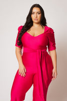 Plus Size Marissa Jumpsuit - Fuchsia