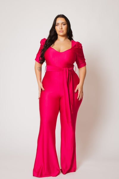 Plus Size Marissa Jumpsuit - Fuchsia