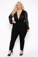 Plus Size Priya  Jumpsuit  - Black