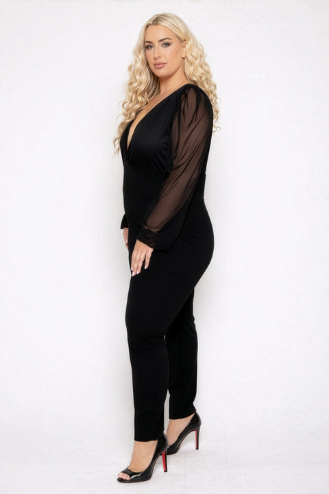 Plus Size Priya  Jumpsuit  - Black