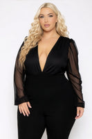 Plus Size Priya  Jumpsuit  - Black