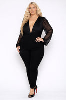 Plus Size Priya  Jumpsuit  - Black