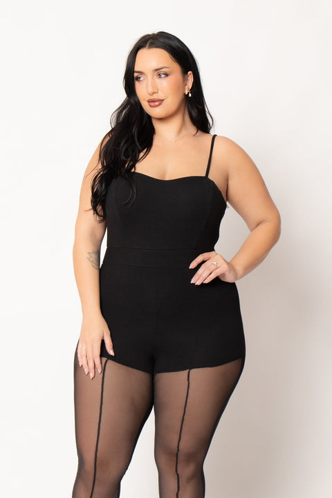 Plus Size Solene Cami   Jumpsuit - Black