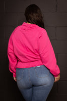 Plus Size Smocked Waist  Sweater - Pink