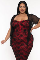 Plus Size Carmela Mesh Shrug - Black