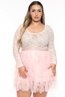 Plus Size Mairi  Lace Bodysuit - Ivory