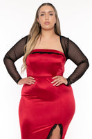 Plus Size Marcella  Mesh Bolero - Black