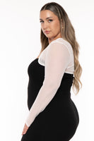 Plus Size Marcella  Mesh Bolero - Ivory