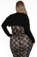 Plus Size Marcella Rayon  Bolero - Black
