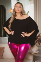 Plus Size Tori Off The Shoulder Top - Black